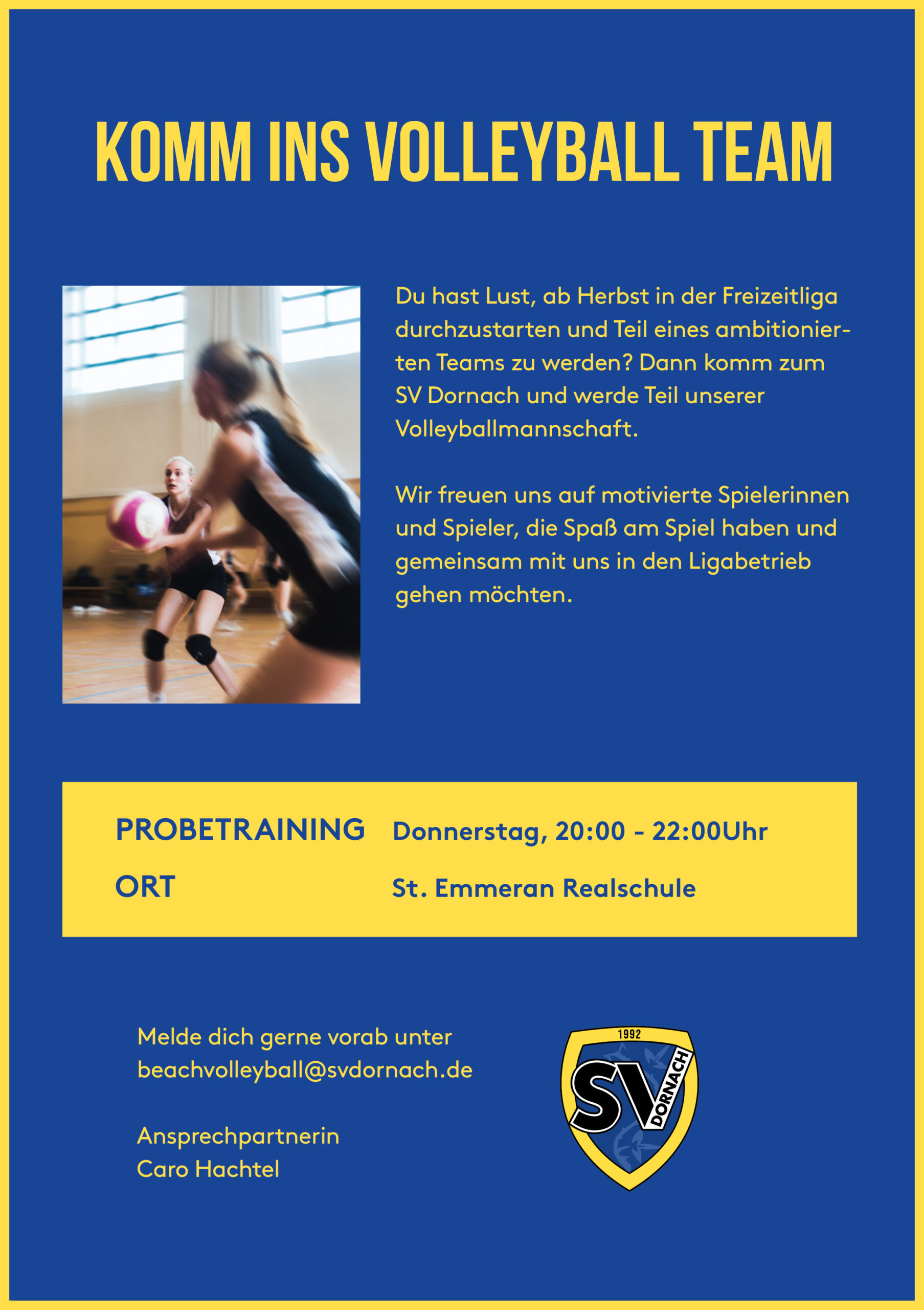 SV Dornach Volleyballer starten in die Freizeitliga