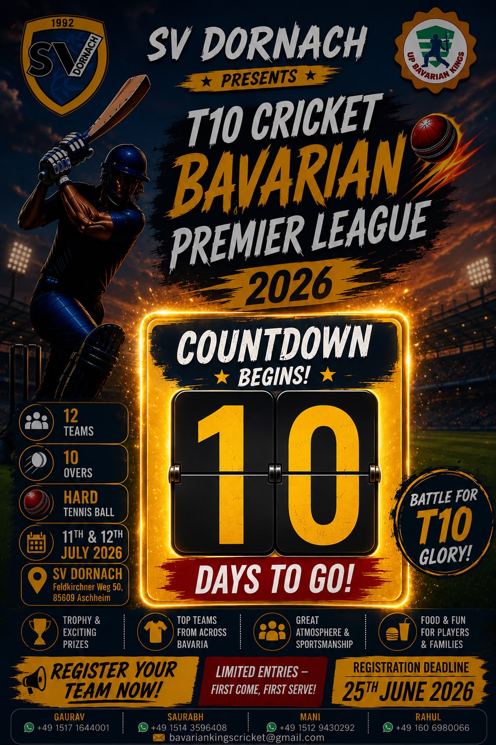SVD Cricket Tournament – Join us
